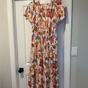 Anthropologie Multicolor Floral Maxi Dress
